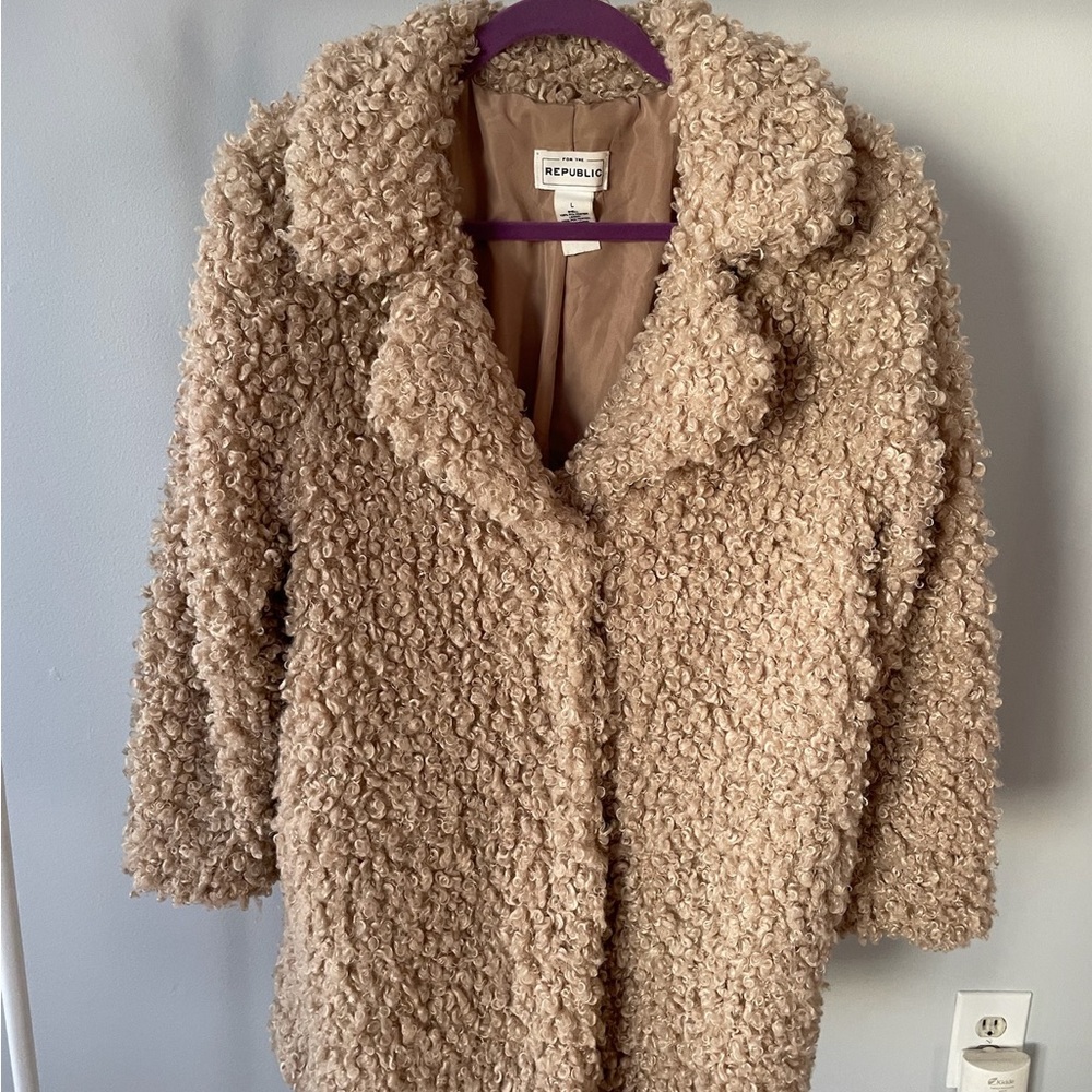 Tan Faux Fur Coat